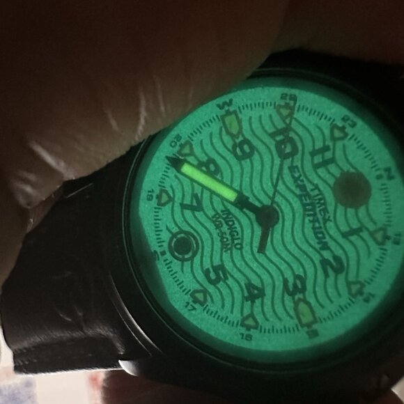 Timex Expedition Watch Men Indiglo Dial Date Window Brown Leeather Band Working - Picture 8 of 14